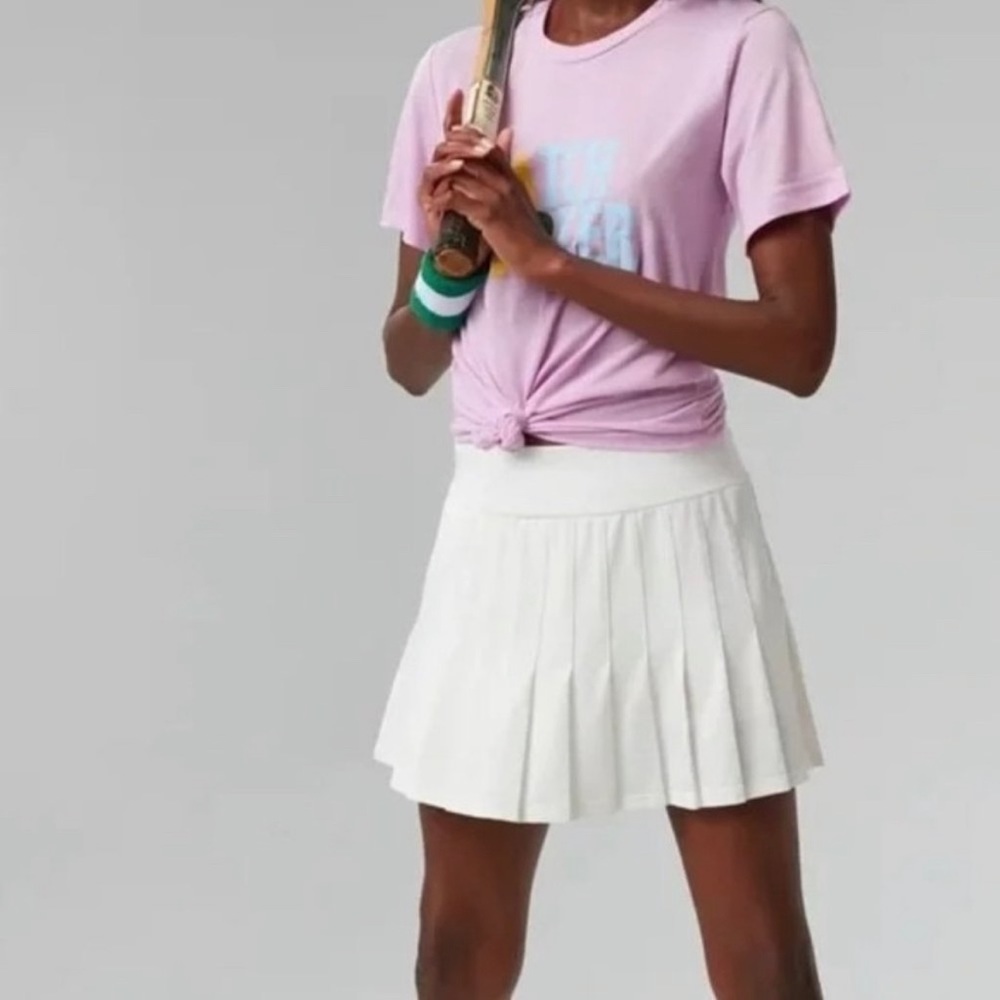 Tuckernuck White and Fresh Buds Tennis Skirt